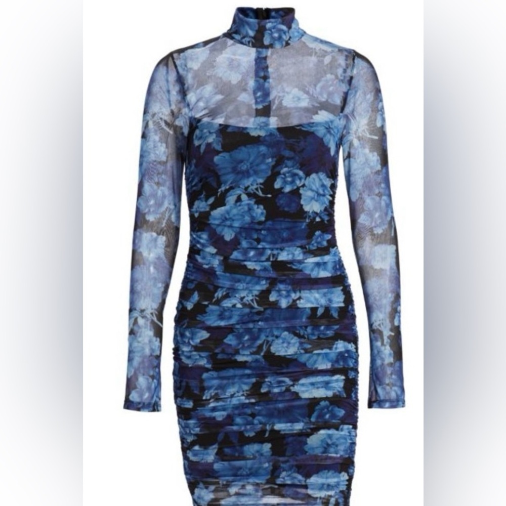 Alice + Olivia Delora Mesh Mini Dress